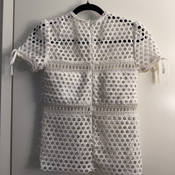 Self-Portrait White Crochet Blouse - Picture 4 of 5